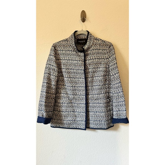 Lafayette 148 Branson Stand Collar Tweed Jacket Sz. M - Picture 3 of 11